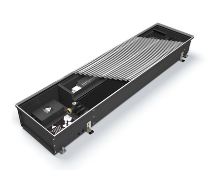Внутрипольный конвектор VARMANN Qtherm HK 150х310х750 (решетка фактурой дуб FA05) правое подключение
